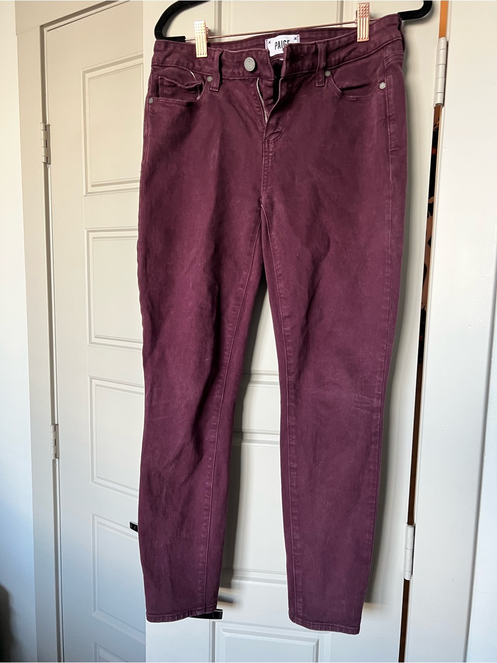 PAIGE Plum High-Rise Skinny Jeans